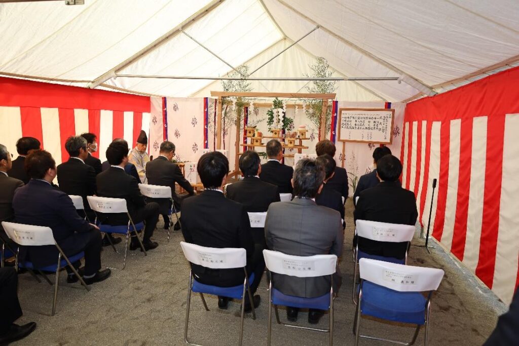 地鎮祭の様子