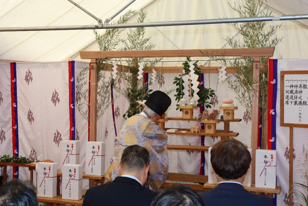 地鎮祭 小倉神社神職による降神の儀